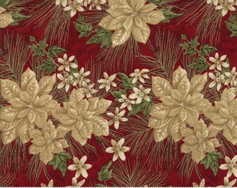 Red Forever Green Fabric - Holly Taylor - Moda - 6691 17