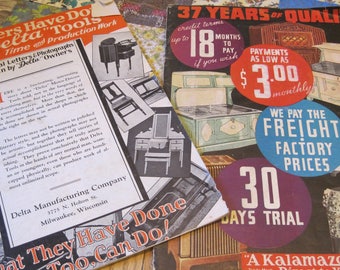 Two Interesting Vintage Catalogs Delta Tools and Kalamazoo Stove and Furnace