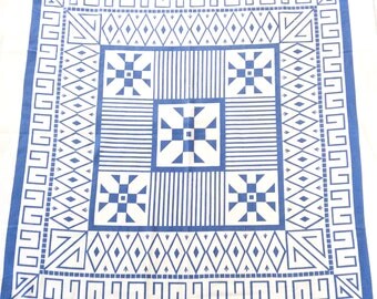 Aztec Print Tablecloth by Rosemary Stylecraft 1940s