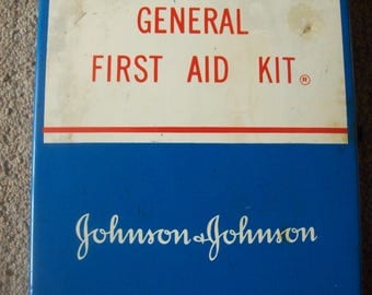 Johnson & Johnson General First Aid Kit from '60's or '70's Partial Contents