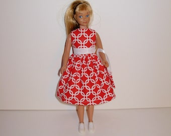 Cute dress for barbies' sister skipper ( vintage & modern dolls ) Handmade barbie clothes