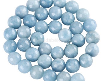 U Pick Natural Aquamarine Gemstone Loose Beads 4mm 6mm 8mm 10mm Round Spacer Beads 15.5" #GH1
