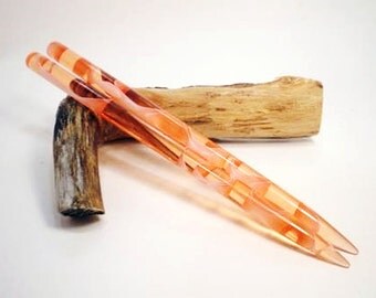 Acrylic Hair Sticks - Peach Water - 6 3/4 inches (17.145 cm) No 604