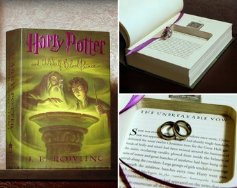 Hollow Book Safe Ring Bearer (Harry Potter and the Half-Blood Prince "Unbreakable Vow")
