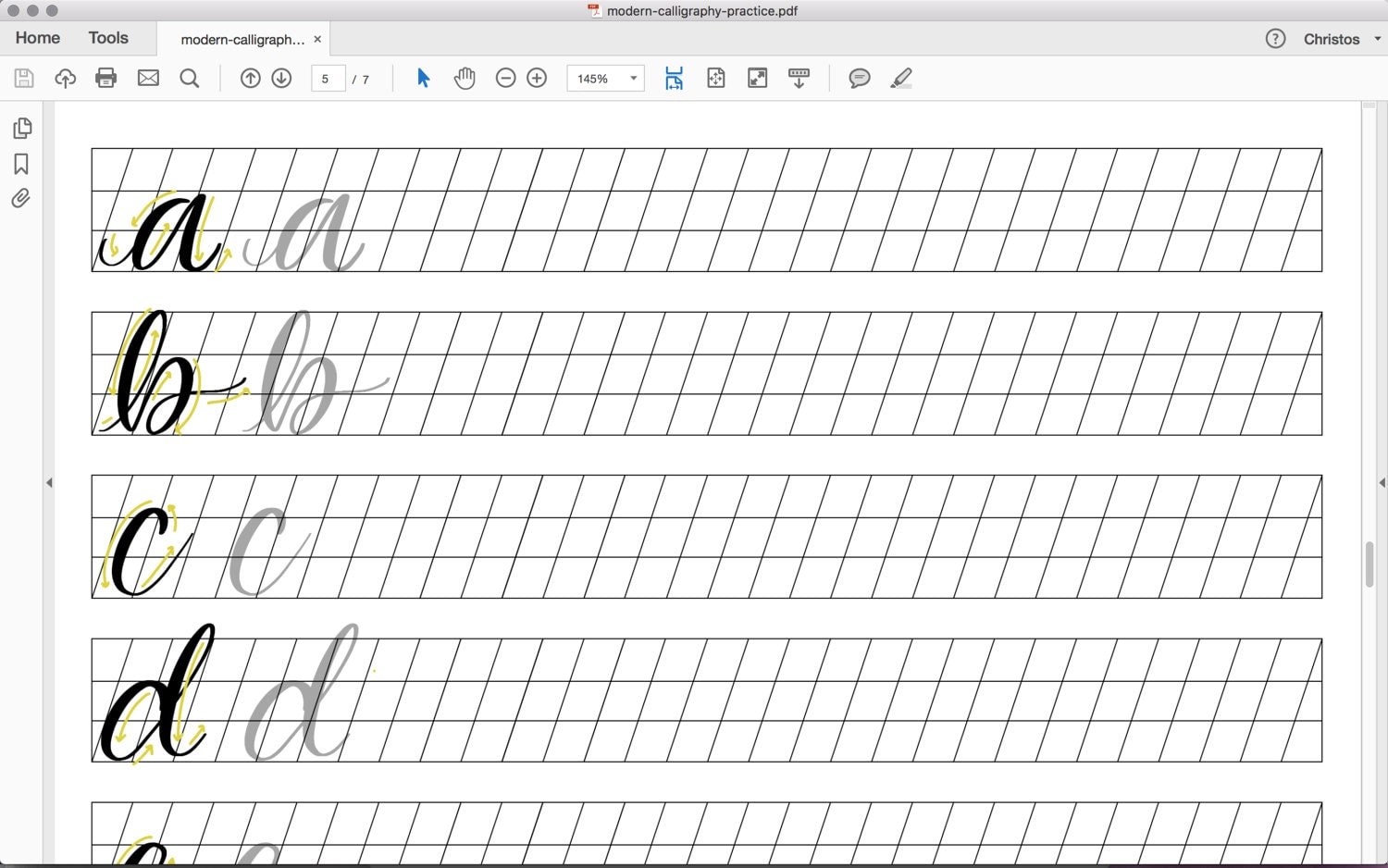 Downloadable Calligraphy Practice Sheets Pdf Free : Free Printable Hand