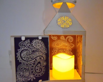 Engraved Mirror Lantern