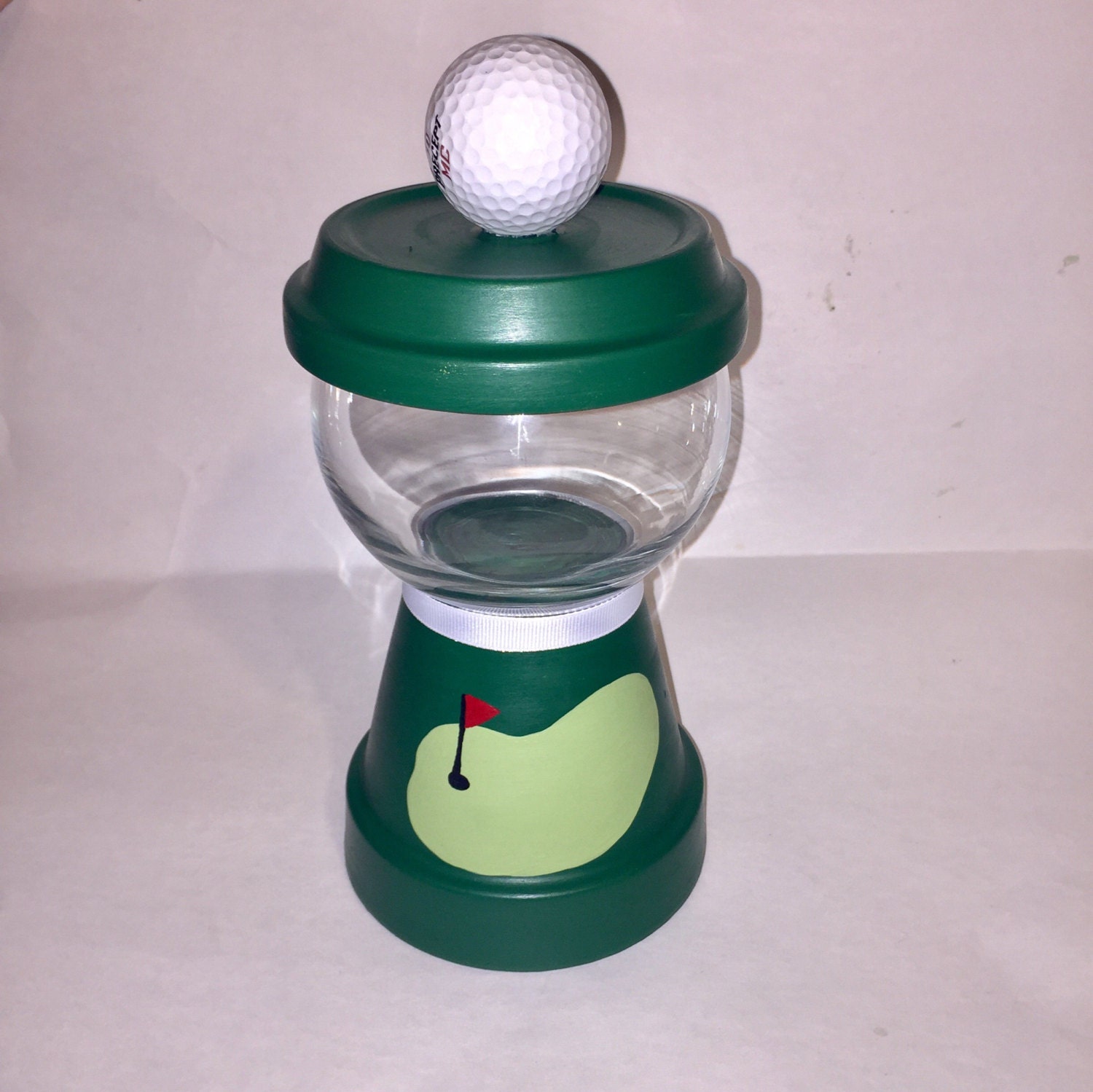 Golf faux gumball machine candy dish golf ball decor office