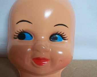 Large Vintage "Dimple Face" Plastic Doll Face Mask