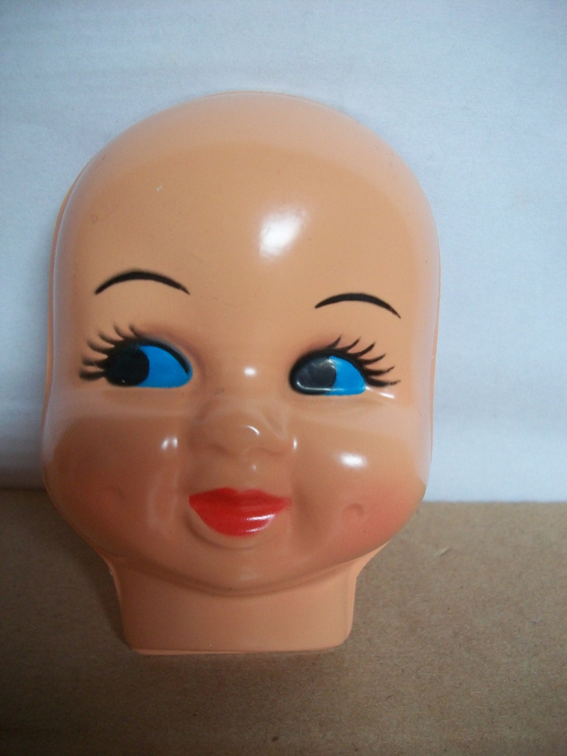 Large Vintage Dimple Face Plastic Doll Face Mask
