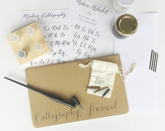 Calligraphy Starter Kit with Gift Box + ON SALE + Free Name Personalization / Mother's Day Gift
