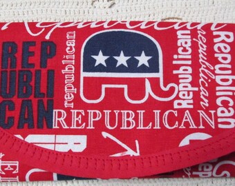 for Allison dog trainer Treat Bag, Republican Party Fabric, Padding Bags & Purses Envelope style, 7 x 3 inch loop on back for carbeaner
