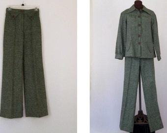 70s womens pant suit