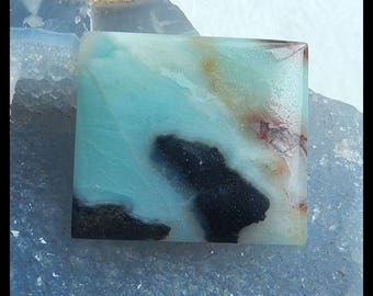 Amazonite Gemstone RectangularCabochon,40x35x5mm,15g