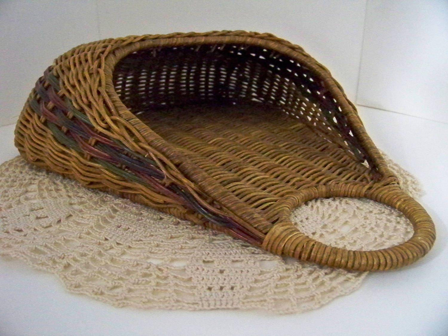 Vintage Wicker Wall Basket Hanging Door Basket Door Hanger