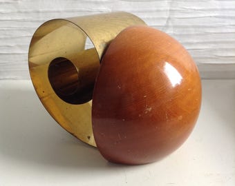 Modernist 50's vintage Spring Steel holder. Bookend. Danish Modern. Eames era. Mid century. Sculptural. Revere, Rome NY.