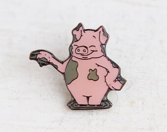 Pig in mud | Etsy