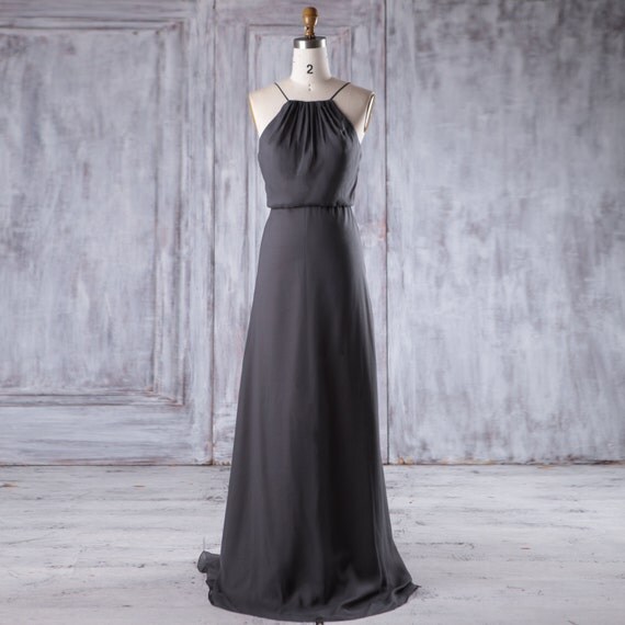 Charcoal Bridesmaid Dresses 6