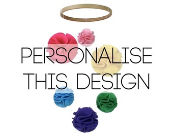 Pom Pom Baby Crib Mobile - Personalised Customized