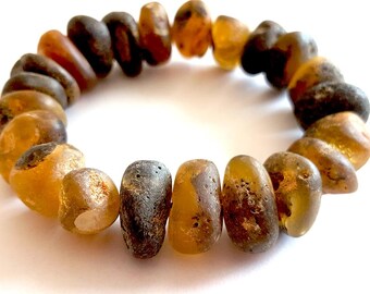 Baltic Amber Bracelet, black amber bracelet, raw amber bracelet, unpolished amber bracelet, unique, gift, янтарный браслет, 琥珀手鍊, 琥珀ブレスレット