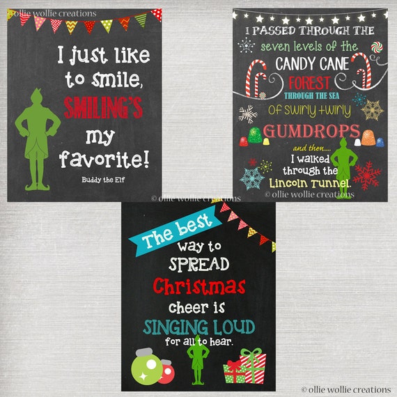Buddy the Elf Christmas Printables 8x10