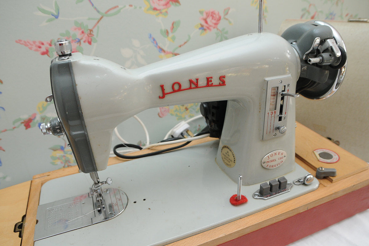 Jones Electric Sewing Machine Model CBD from VivaVivaVintage on Etsy Studio