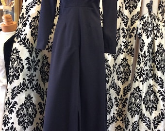 Beautiful Black 70s Maxi Dress
