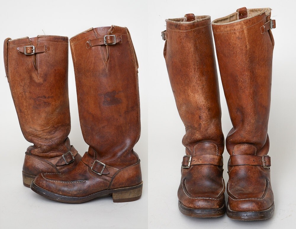 leather snake boots