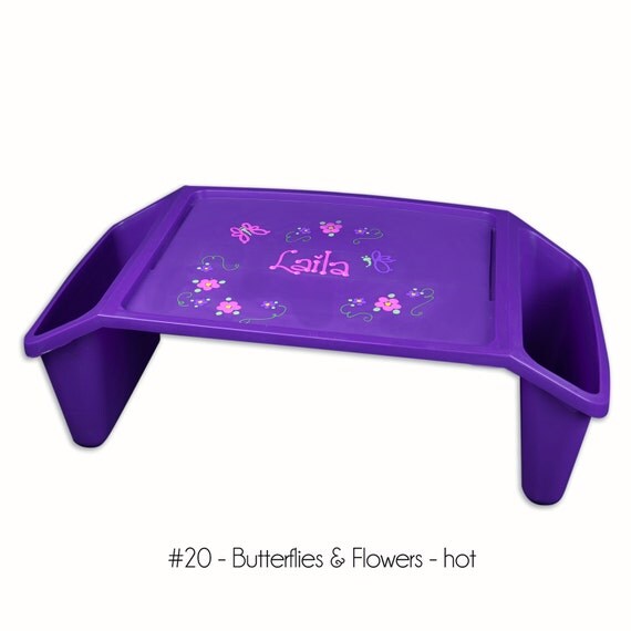 Personalized Lap Trays Girls Plastic Lap Tray Lap Purple