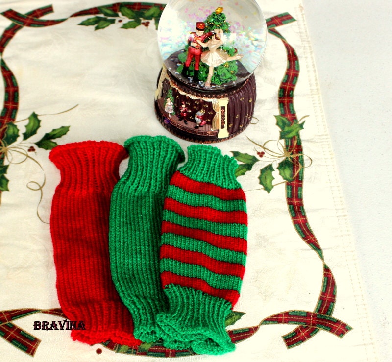 Infant Christmas Leg Warmers 8 inches