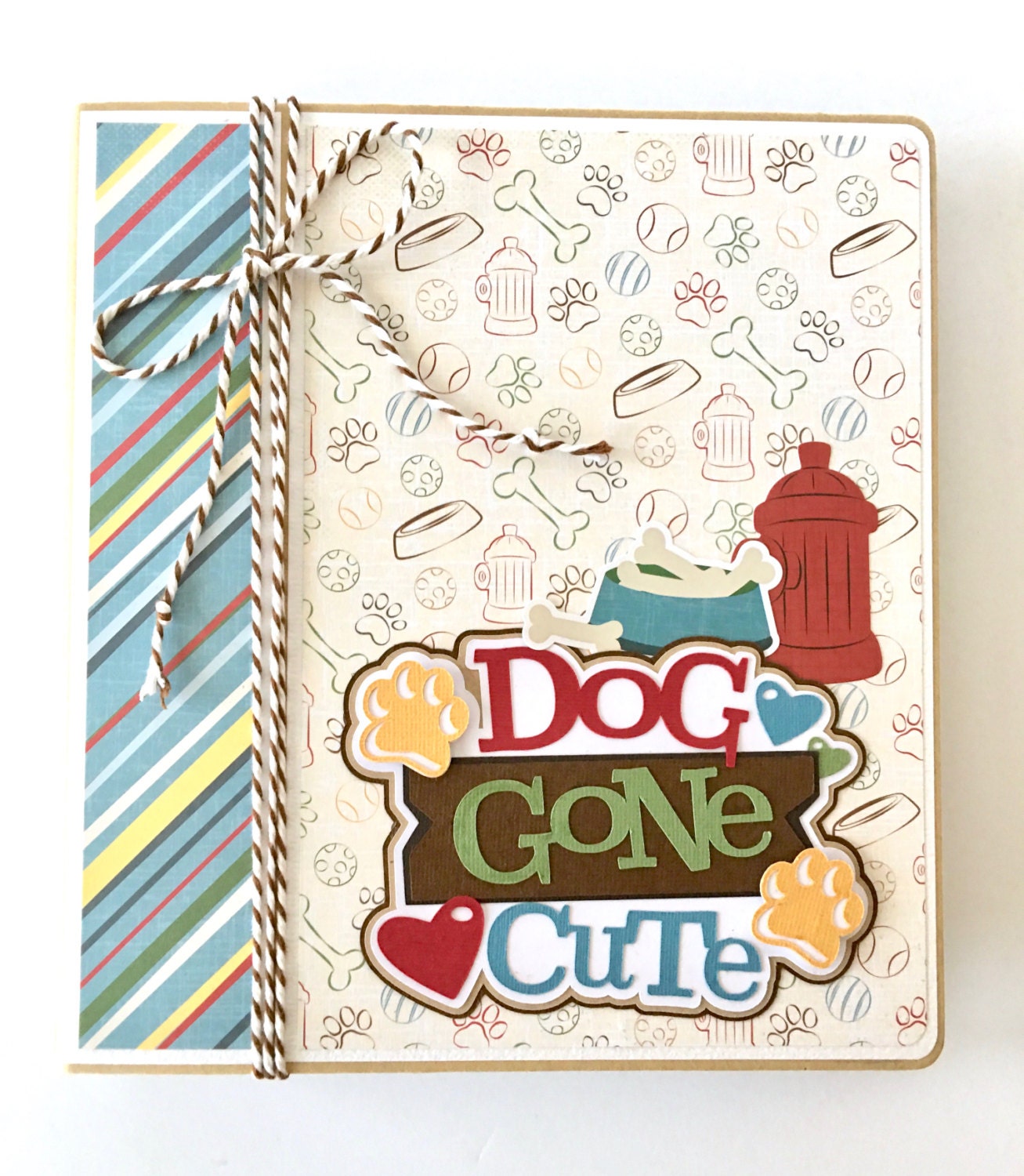 Dog Puppy Scrapbook Album Kit or Premade Scrapbook Album Pets