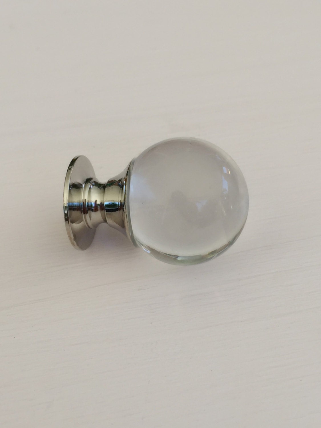 Lucite Cabinet Knob Lucite and Chrome Knob Lucite Knob