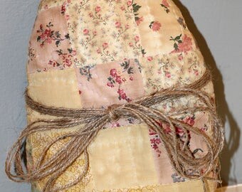 Large Primitive Vintage Quilted Easter Egg