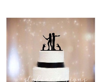 Maggie and Becky from Walking Dead - Same Sex Wedding Cake Topper - Event Wedding Cake Topper