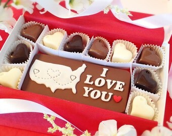 I Love You Chocolates - Long Distance Chocolates - Gift For Him or Her