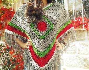 Bohemian Poncho Crochet Pattern