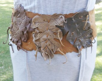 Leather Leaf Belt