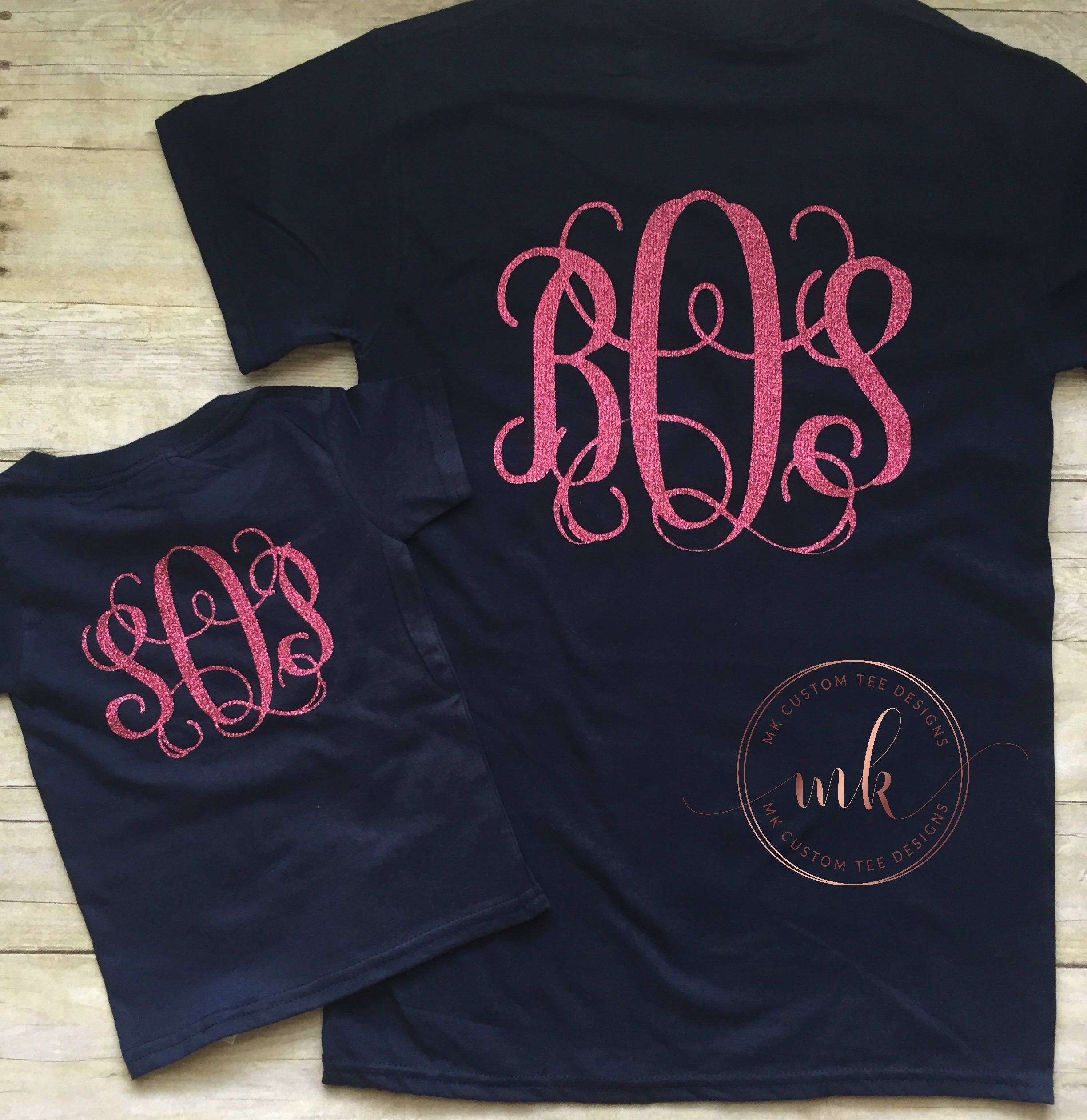 Mommy and me monogram shirts/ mommy and me / best friends