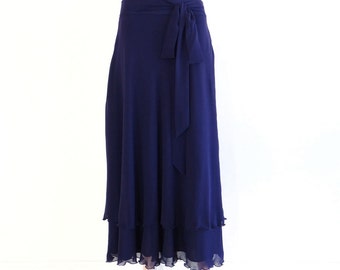 Navy blue maxi skirt | Etsy