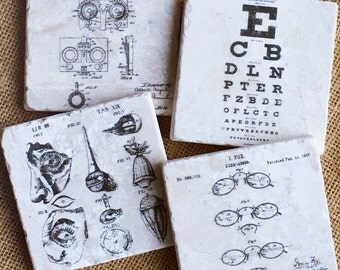 Optometry- Optometrist Gift, Optometry Gift, Optometrist, Eye Dr Gift, Optometry Decor, Eye, Doctor, Coasters, Dr, Unique Gift, art