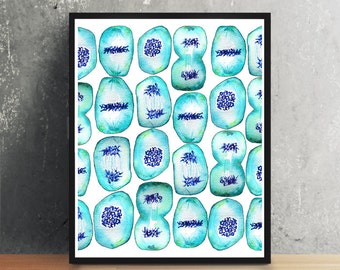 Mitosis, watercolor print, science, mitosis, biology art, science print, science art, watercolors, biology, geekery