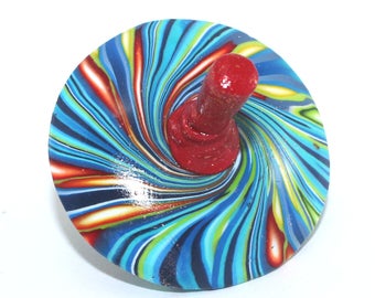 Spinning top, colorful unique dreidel, polymer clay dreidel, great Hanukah gift idea, classic toy for all ages