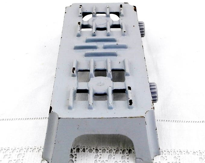 Vintage Toy Stove Gray Enameled Cast Iron, Range, Gas Cooker, from France, French Dolls Kitchen, Child's Play House, Doll's House, Retro