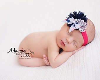 New England Patriots Headband, Patriots Baby Heaband, New England Girls Headband, Great Photo Prop