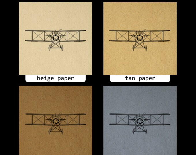 Digital Printable Airplane Download Graphic Plane Digital Image Artwork Antique Clip Art Biplane Clipart Jpg Png Eps HQ 300dpi No.1595
