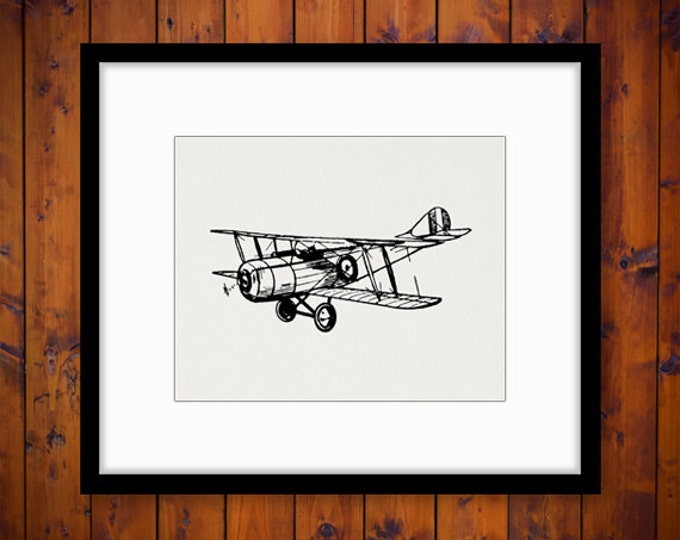 Airplane Printable Digital Image Plane Download Airplane Graphic Antique Clip Art Jpg Png Eps HQ 300dpi No.4557