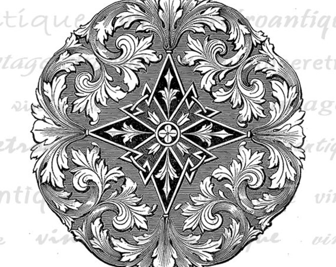 Digital Floral Leaf Design Element Graphic Image Ornament Emblem Download Printable Vintage Clip Art Jpg Png Eps HQ 300dpi No.706