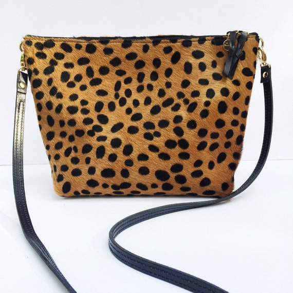 Cheetah Print Hair on Hide Crossbody Bag by TheProvidenceStory