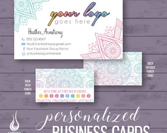 Business cards, digital business cards, printed business cards, punch cards, consultant business cards, home office, fashion consultant