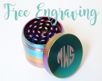Groomsmen Gifts Custom Herb Grinders Engraved Grinders Personalized Herb Grinders Groomsman Gift Gifts for Him Metal Rainbow Herb Grinder