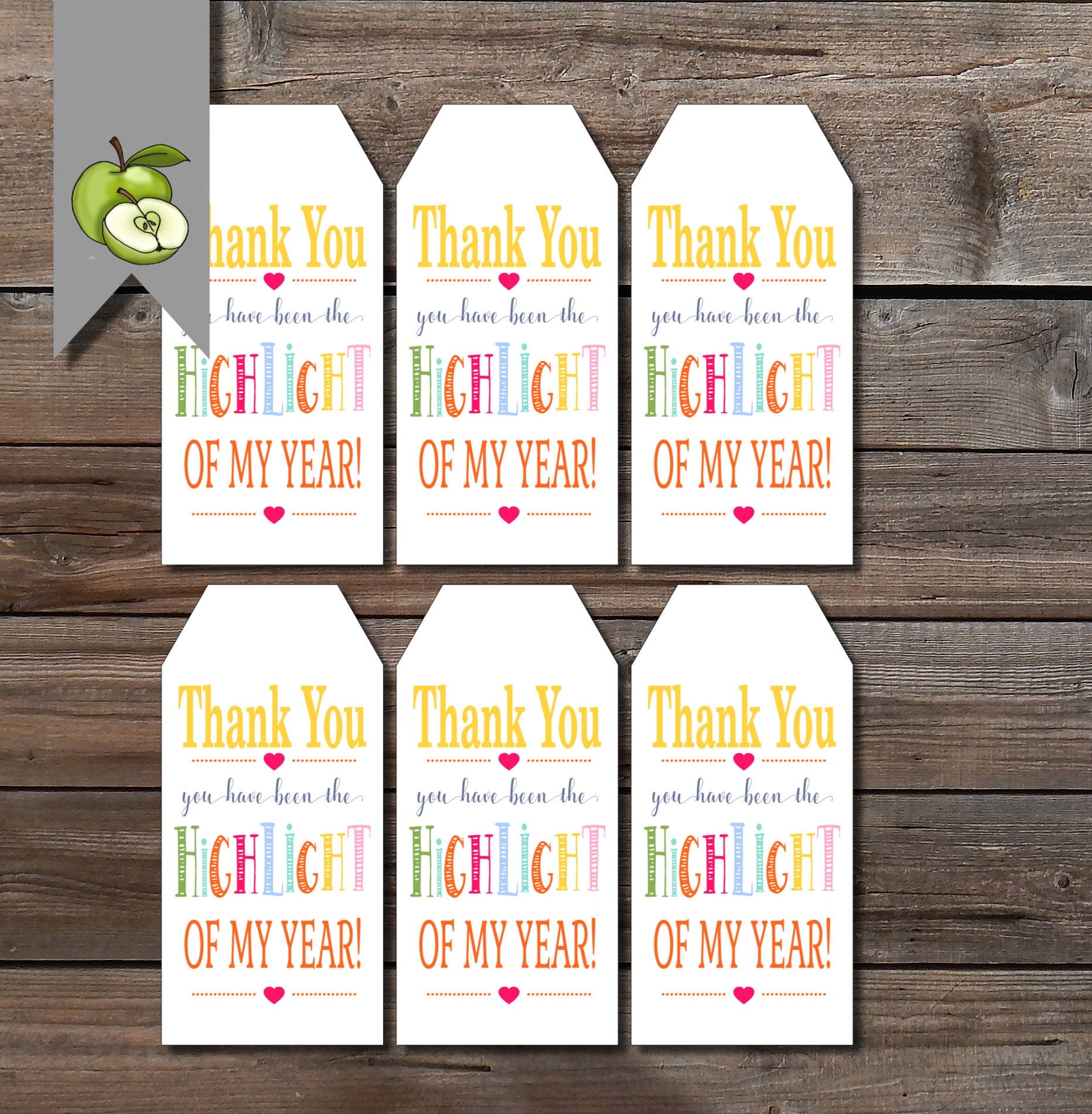 teacher highlights tag gift tags Teacher gift end of year